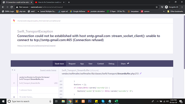 how-can-i-solve-connection-could-not-be-established-with-host-smtpgmailcom